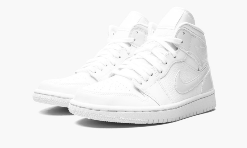 Nike Air Jordan 1 Mid 'Triple White' Schoenen Dames Wit Nederland | 876250-FMY