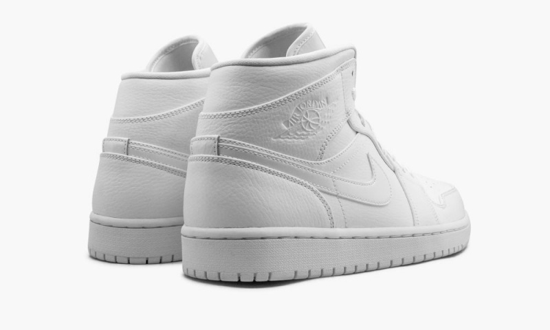 Nike Air Jordan 1 Mid 'Triple White' Schoenen Heren Wit Nederland | 384510-FEK