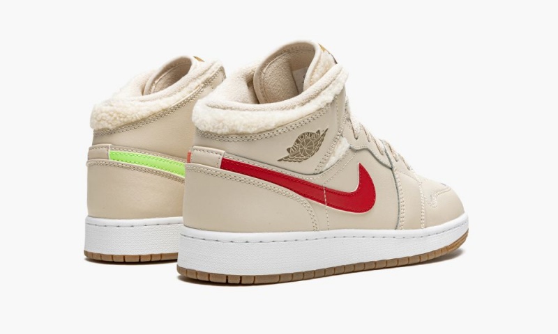 Nike Air Jordan 1 Mid UTL GS 'Fleece' Schoenen Kinderen Wit Blauw Nederland | 085372-NEA
