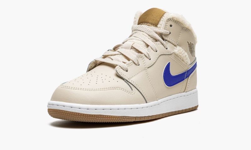 Nike Air Jordan 1 Mid UTL GS 'Fleece' Schoenen Kinderen Wit Blauw Nederland | 085372-NEA