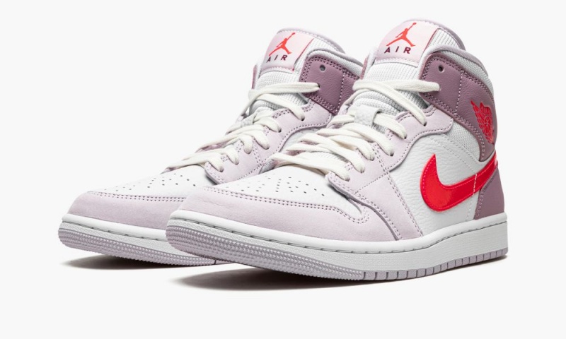 Nike Air Jordan 1 Mid 'Valentine’s Day 2022' Schoenen Dames Wit Roze Rood Nederland | 269150-HZS
