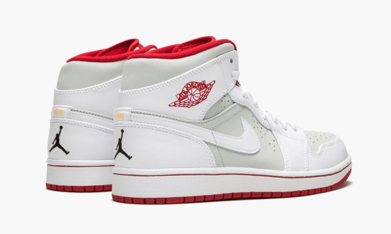 Nike Air Jordan 1 Mid WB 'Hare' Schoenen Heren Wit Rood Zilver Nederland | 162845-FBJ