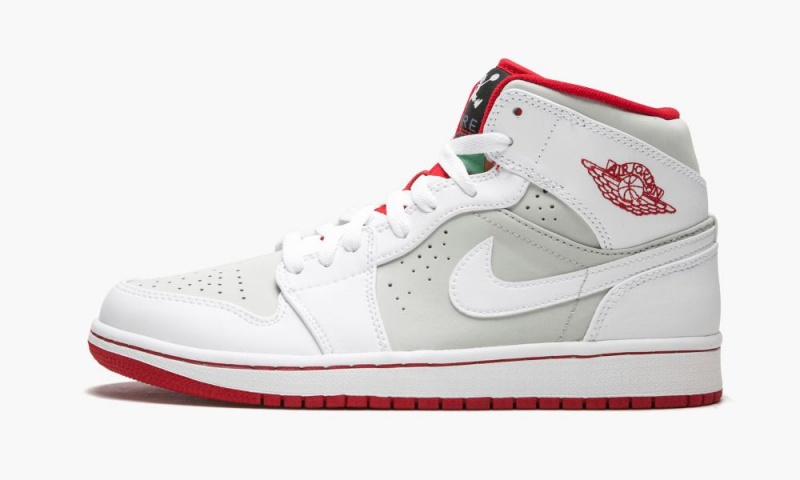 Nike Air Jordan 1 Mid WB \'Hare\' Schoenen Heren Wit Rood Zilver Nederland | 162845-FBJ