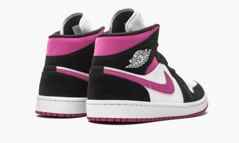 Nike Air Jordan 1 Mid W 'Magenta' Schoenen Dames Wit Zwart Nederland | 423805-IFH