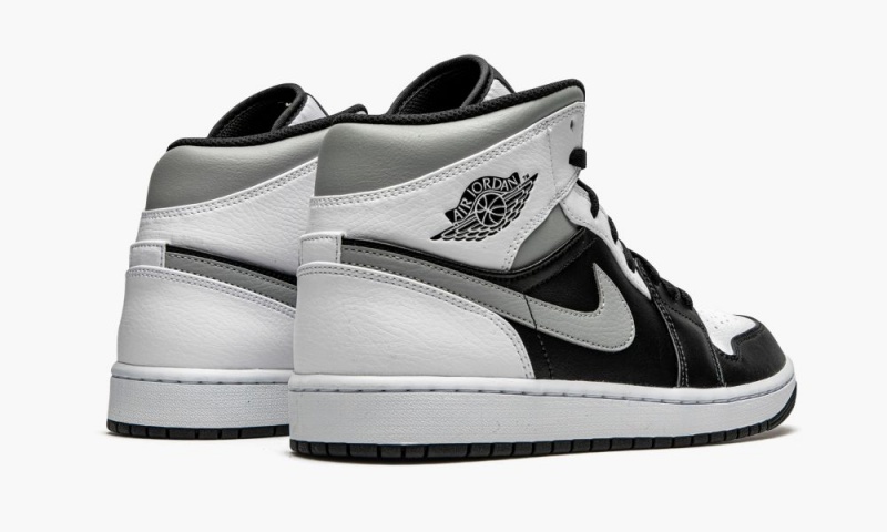 Nike Air Jordan 1 Mid 'White Shadow' Schoenen Heren Zwart Wit Grijs Nederland | 389041-CXW