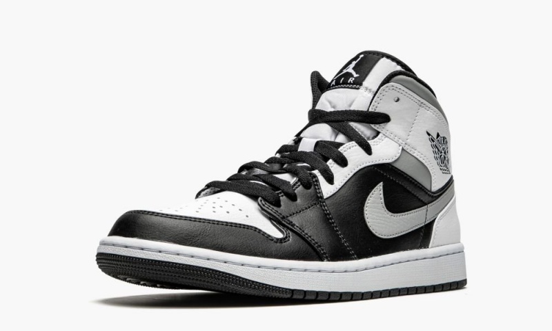 Nike Air Jordan 1 Mid 'White Shadow' Schoenen Heren Zwart Wit Grijs Nederland | 389041-CXW