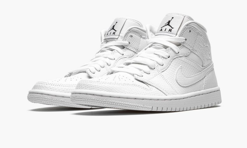 Nike Air Jordan 1 Mid 'White Snakeskin' Schoenen Dames Wit Nederland | 403715-BRQ