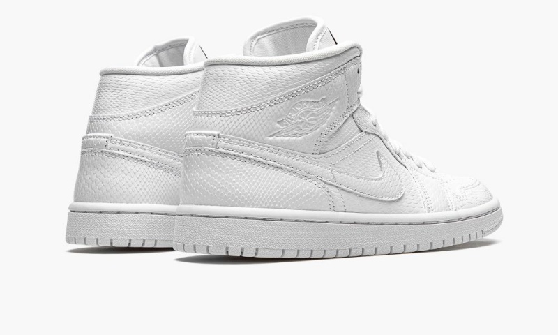 Nike Air Jordan 1 Mid 'White Snakeskin' Schoenen Dames Wit Nederland | 403715-BRQ