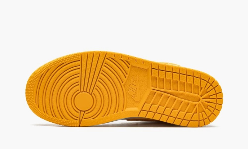 Nike Air Jordan 1 Mid 'White / University Gold' Schoenen Dames Wit Goud Nederland | 942510-QAV