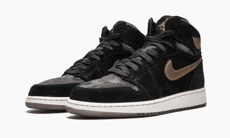 Nike Air Jordan 1 RET Hi Prem HC Schoenen Kinderen Zwart Lichtbeige Nederland | 570123-FUH
