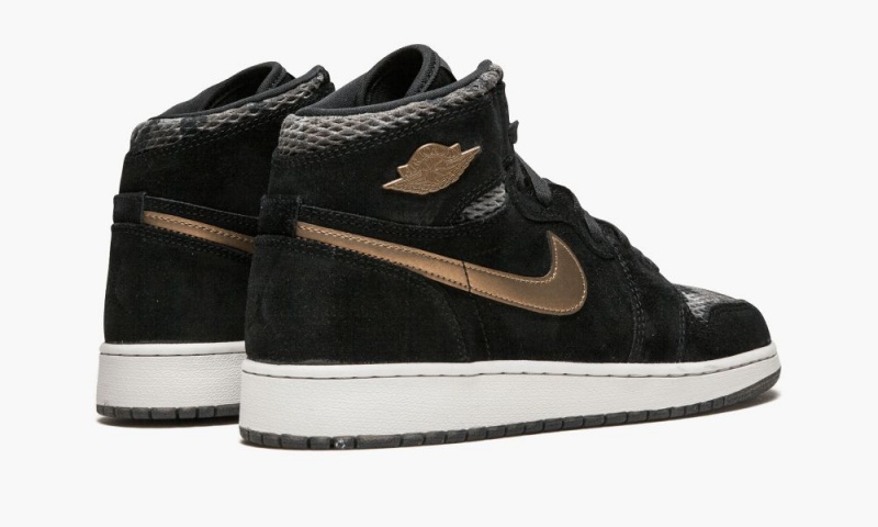 Nike Air Jordan 1 RET Hi Prem HC Schoenen Kinderen Zwart Lichtbeige Nederland | 570123-FUH