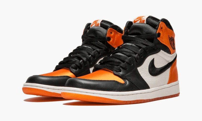 Nike Air Jordan 1 RE HI OG SL 'Satin Shattered Backboard' Schoenen Dames Zwart Oranje Nederland | 753426-ZMK