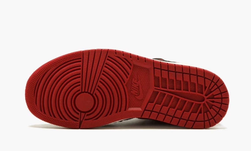 Nike Air Jordan 1 Ret Hi Flyknit BG Schoenen Kinderen Zwart Rood Wit Nederland | 567480-WGR
