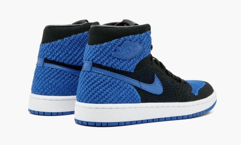 Nike Air Jordan 1 Ret Hi Flyknit BG Schoenen Kinderen Zwart Koningsblauw Wit Nederland | 792610-OMB