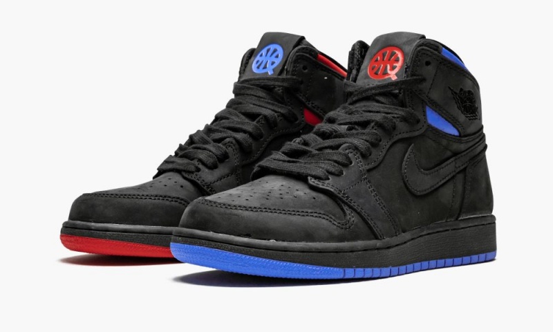 Nike Air Jordan 1 Ret Hi OG Q54 BG 'Quai 54' Schoenen Kinderen Zwart Blauw Nederland | 398642-EKQ