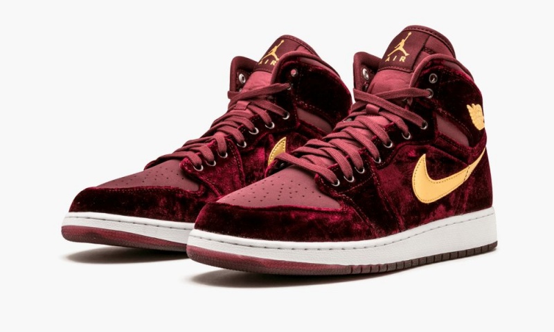 Nike Air Jordan 1 Ret Hi PREM HC GG 'VELVET' Schoenen Kinderen Bordeaux Metal Goud Nederland | 078459-VUG