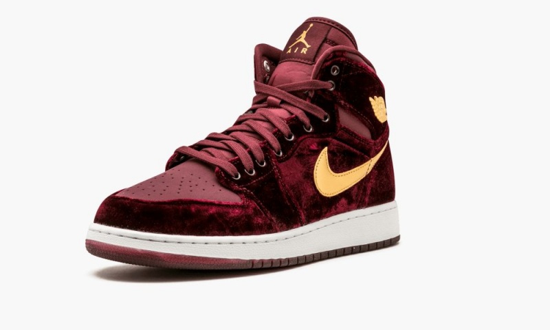 Nike Air Jordan 1 Ret Hi PREM HC GG 'VELVET' Schoenen Kinderen Bordeaux Metal Goud Nederland | 078459-VUG
