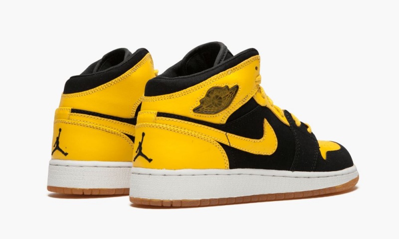 Nike Air Jordan 1 Retro GS 'New Love 2007' Schoenen Kinderen Zwart Wit Geel Nederland | 386125-YQL