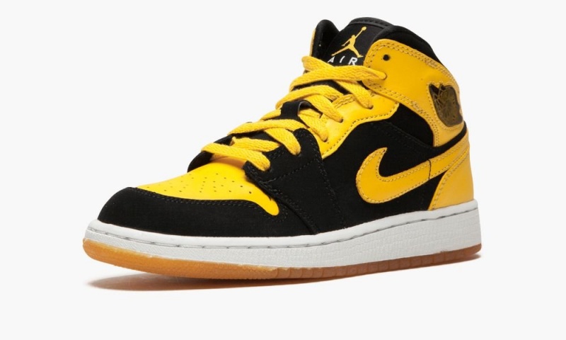Nike Air Jordan 1 Retro GS 'New Love 2007' Schoenen Kinderen Zwart Wit Geel Nederland | 386125-YQL