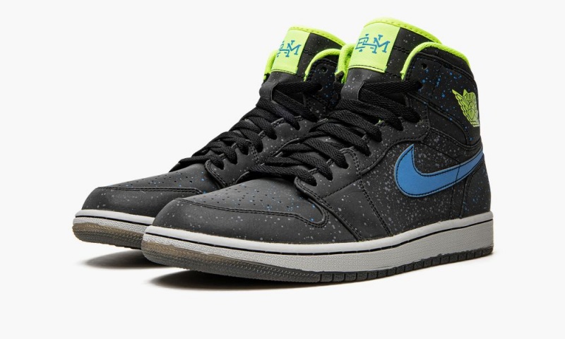 Nike Air Jordan 1 Retro High BHM 'Black History Month' Schoenen Heren Zwart Blauw Wit Nederland | 689257-ARO