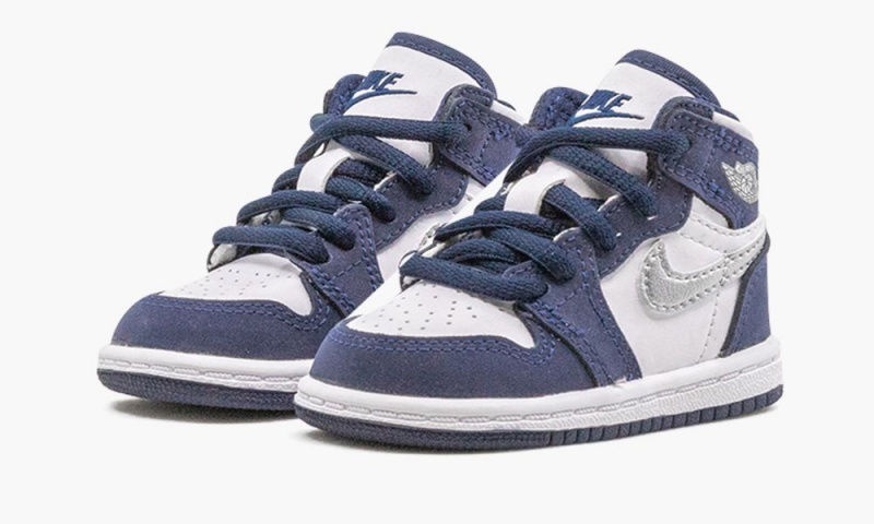 Nike Air Jordan 1 Retro High CO.JP 'Midnight Navy' Schoenen Kinderen Wit Metal Zilver Nederland | 286145-FDK