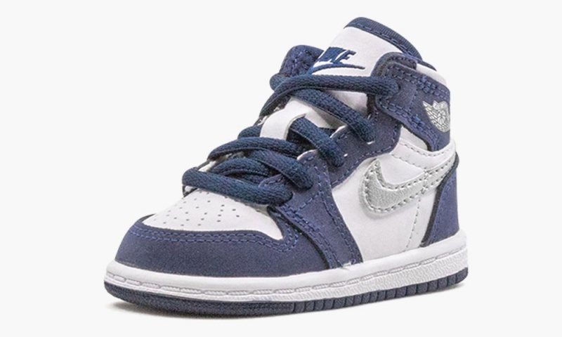 Nike Air Jordan 1 Retro High CO.JP 'Midnight Navy' Schoenen Kinderen Wit Metal Zilver Nederland | 286145-FDK