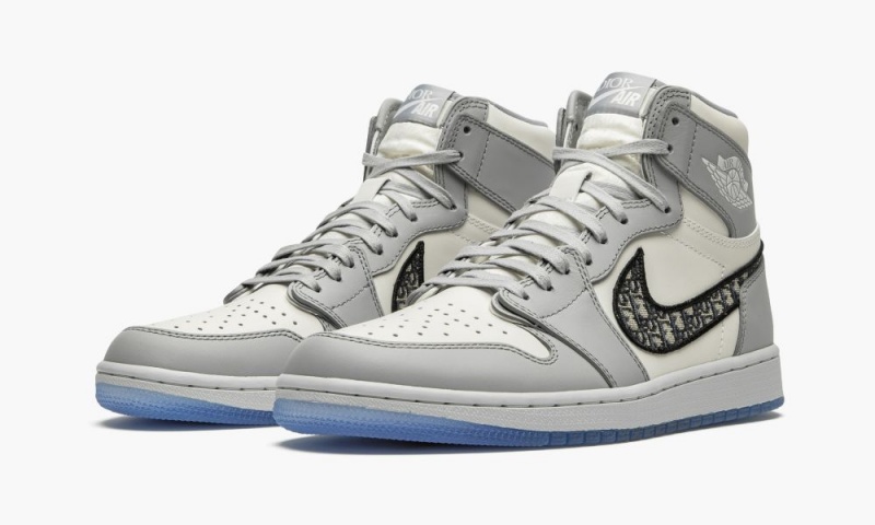 Nike Air Jordan 1 Retro High 'Dior' Schoenen Heren Wit Grijs Nederland | 267198-TYG
