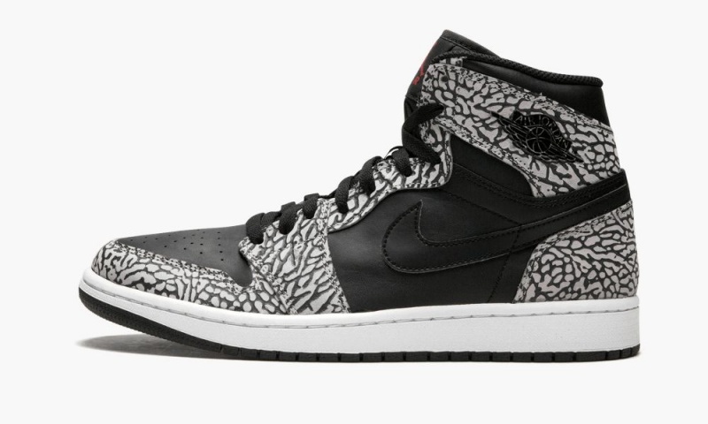 Nike Air Jordan 1 Retro High \'Elephant Print\' Schoenen Heren Zwart Rood Nederland | 823719-JAD