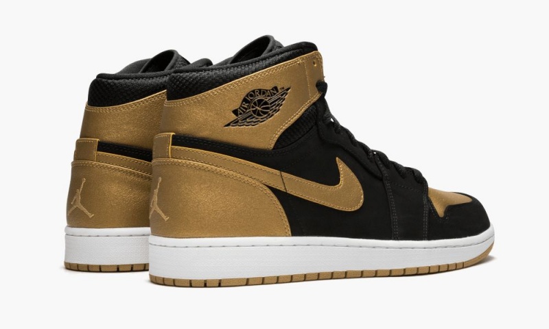 Nike Air Jordan 1 Retro High 'Melo' Schoenen Heren Zwart Metal Goud Wit Nederland | 378405-ATF