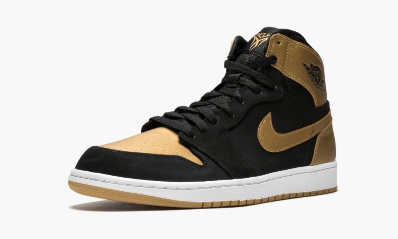 Nike Air Jordan 1 Retro High 'Melo' Schoenen Heren Zwart Metal Goud Wit Nederland | 378405-ATF