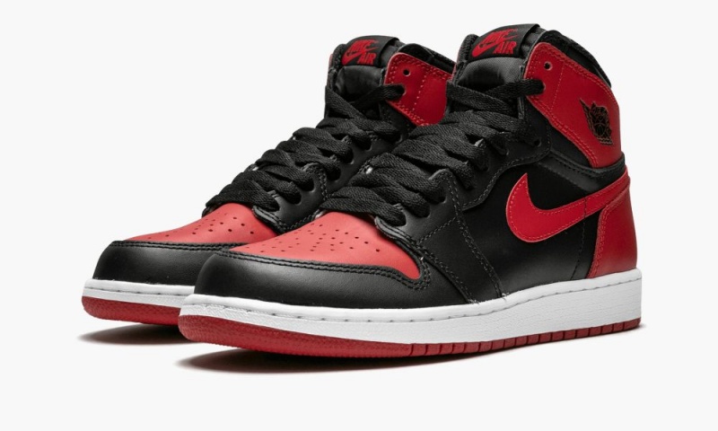 Nike Air Jordan 1 Retro High OG BG 'Banned' Schoenen Kinderen Zwart Rood Wit Nederland | 103297-CEA