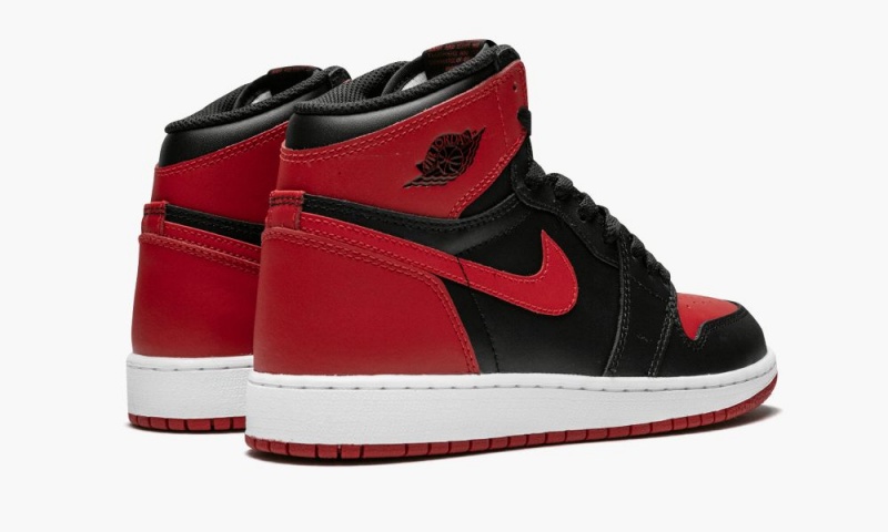 Nike Air Jordan 1 Retro High OG BG 'Banned' Schoenen Kinderen Zwart Rood Wit Nederland | 103297-CEA