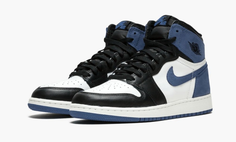 Nike Air Jordan 1 Retro High OG BG 'Blue Moon' Schoenen Kinderen Wit Blauw Zwart Nederland | 726501-BFA