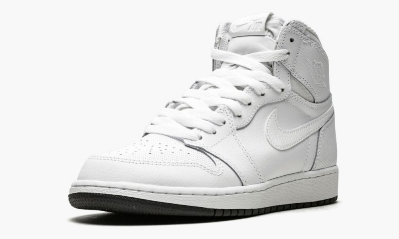 Nike Air Jordan 1 Retro High OG BG 'Perforated' Schoenen Kinderen Wit Zwart Nederland | 259413-GPZ