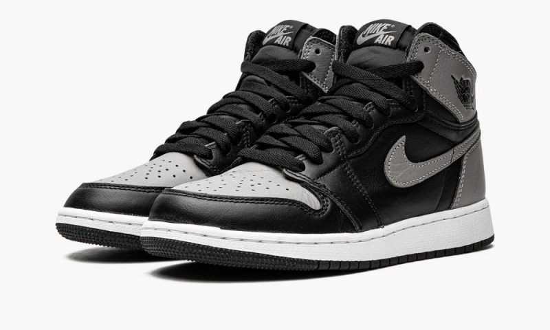 Nike Air Jordan 1 Retro High OG BG 'Shadow' Schoenen Kinderen Zwart Grijs Wit Nederland | 804572-TKA