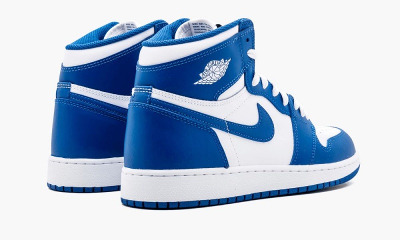 Nike Air Jordan 1 Retro High OG BG 'Storm Blue' Schoenen Kinderen Wit Blauw Nederland | 064531-QWX