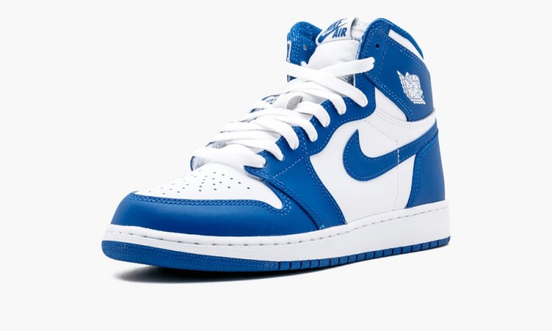 Nike Air Jordan 1 Retro High OG BG 'Storm Blue' Schoenen Kinderen Wit Blauw Nederland | 064531-QWX