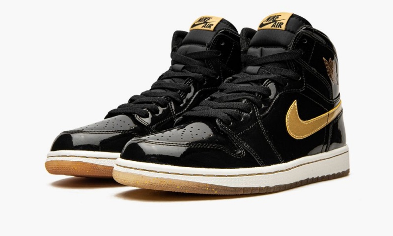Nike Air Jordan 1 Retro High OG 'Black/Metallic Gold' Schoenen Heren Zwart Metal Goud Wit Nederland | 158794-VGF