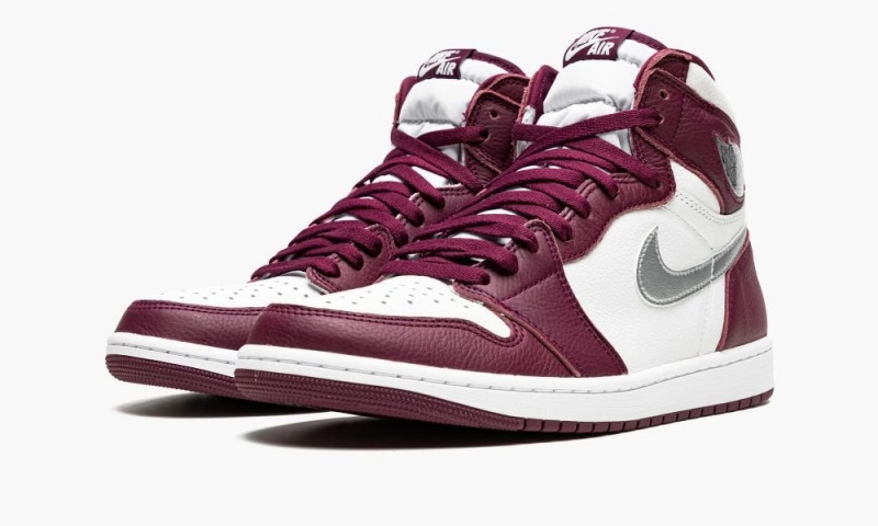 Nike Air Jordan 1 Retro High OG 'Bordeaux' Schoenen Heren Bordeaux Wit Metal Zilver Nederland | 473068-BIE