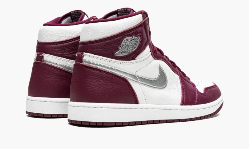 Nike Air Jordan 1 Retro High OG 'Bordeaux' Schoenen Heren Bordeaux Wit Metal Zilver Nederland | 473068-BIE