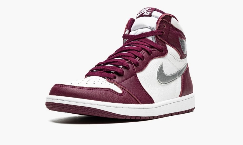 Nike Air Jordan 1 Retro High OG 'Bordeaux' Schoenen Heren Bordeaux Wit Metal Zilver Nederland | 473068-BIE