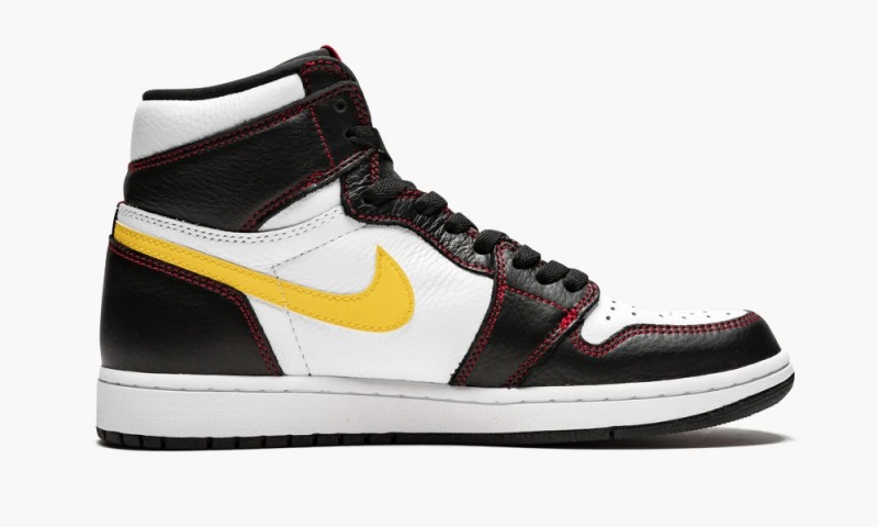 Nike Air Jordan 1 Retro High OG 'Defiant Yellow' Schoenen Heren Wit Zwart Rood Nederland | 347586-ALO