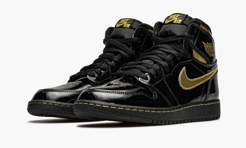 Nike Air Jordan 1 Retro High OG GS 'Black Metallic Gold' Schoenen Kinderen Zwart Metal Goud Nederland | 076589-YGW