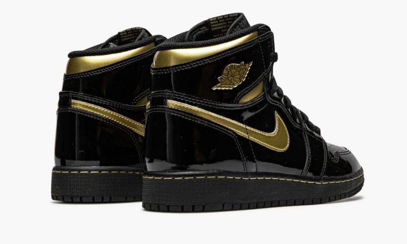 Nike Air Jordan 1 Retro High OG GS 'Black Metallic Gold' Schoenen Kinderen Zwart Metal Goud Nederland | 076589-YGW