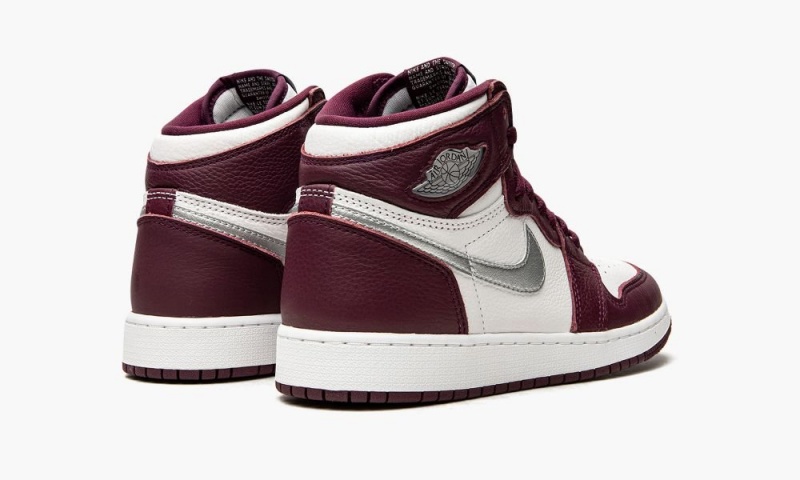 Nike Air Jordan 1 Retro High OG GS 'Bordeaux' Schoenen Kinderen Bordeaux Wit Metal Zilver Nederland | 871593-ODH