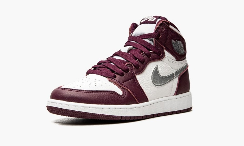 Nike Air Jordan 1 Retro High OG GS 'Bordeaux' Schoenen Kinderen Bordeaux Wit Metal Zilver Nederland | 871593-ODH