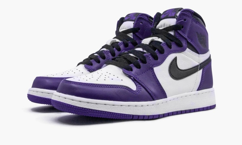Nike Air Jordan 1 Retro High OG GS 'Court Purple 2.0' Schoenen Kinderen Paars Zwart Wit Nederland | 108934-MJB