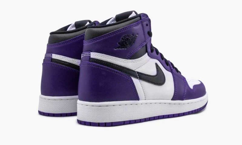 Nike Air Jordan 1 Retro High OG GS 'Court Purple 2.0' Schoenen Kinderen Paars Zwart Wit Nederland | 108934-MJB