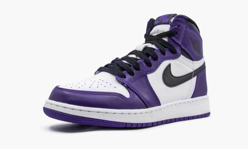 Nike Air Jordan 1 Retro High OG GS 'Court Purple 2.0' Schoenen Kinderen Paars Zwart Wit Nederland | 108934-MJB