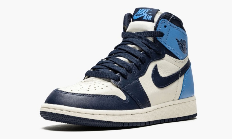 Nike Air Jordan 1 Retro High OG GS 'Obsidian/University Blue' Schoenen Kinderen Obsidian Blauw Nederland | 370641-JRL